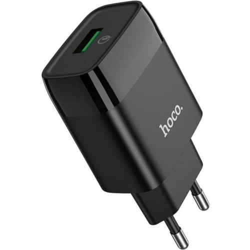 Мережевий зарядний пристрій Hoco C72Q Glorious, QC 3.0, 18W, Black (6931474732507)