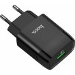 Мережевий зарядний пристрій Hoco C72Q Glorious, QC 3.0, 18W, Black (6931474732507)