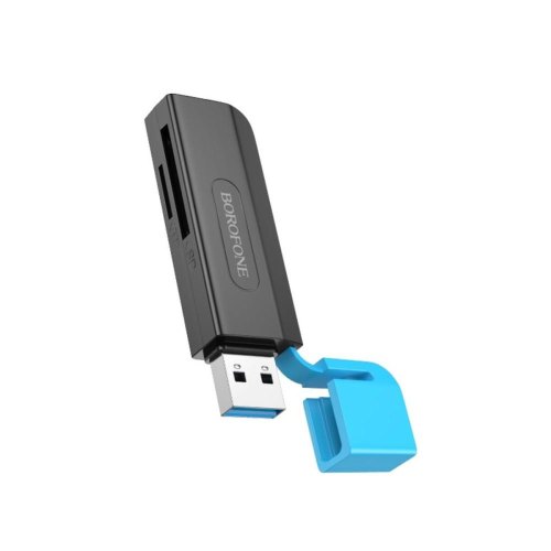 Кардрідер Borofone DH9 Wisdom 2-in-1, USB 3.0, Black/Blue (6941991112393)