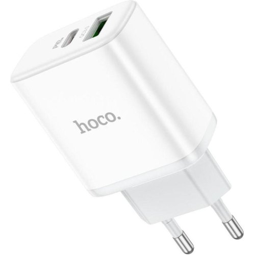 Мережевий зарядний пристрій Hoco C105A Stage, PD 20W, QC 3.0, White (6931474782946)