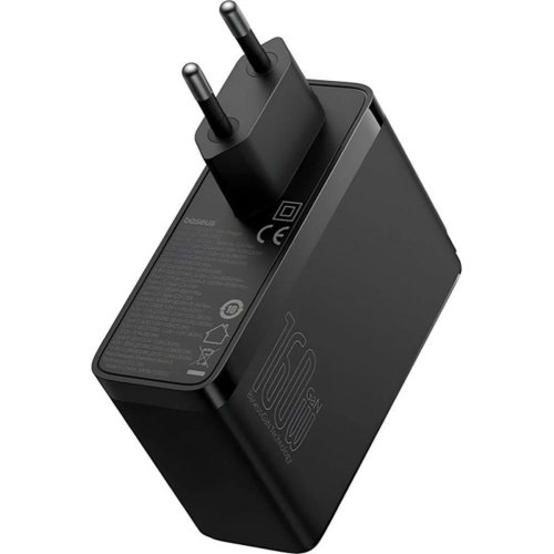 Мережевий зарядний пристрій Baseus GaN5 Pro Digital Fast Charger, 1xUSB Type-A/2xUSB Type-C, 160W, кабель, EU, Cluster Black (P10110825113-00)