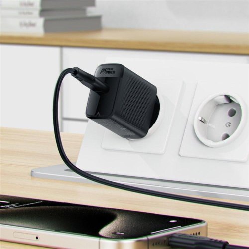Мережевий зарядний пристрій ACEFAST A82, USB Type-C, PD 20W, GaN, Black (6974316283232)