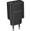 Мережевий зарядний пристрій Borofone BA97A Ilustre, PD 30W, дисплей, EU, Black (6941991120480)