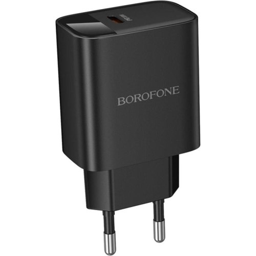 Мережевий зарядний пристрій Borofone BA97A Ilustre, PD 30W, дисплей, EU, Black (6941991120480)