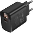 Мережевий зарядний пристрій Borofone BA97A Ilustre, PD 30W, дисплей, EU, Black (6941991120480)
