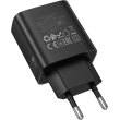 Мережевий зарядний пристрій Borofone BA97A Ilustre, PD 30W, дисплей, EU, Black (6941991120480)