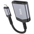 Кардрідер Hoco UA25 2-in-1, Lightning, Metal Gray (6942007608855)