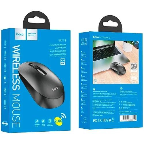 Миша бездротова Hoco GM14 Platinum, 2.4ГГц, Black (6931474757869)