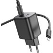 Мережевий зарядний пристрій Hoco N40 Mighty, PD 20W, Black (6942007616966)