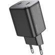 Мережевий зарядний пристрій Hoco N40 Mighty, PD 20W, Black (6942007616966)