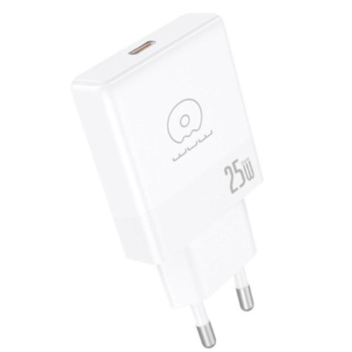 Мережевий зарядний пристрій WUW C216, USB Type-C, 25W, Gan, White