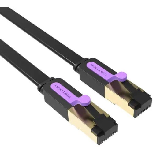 Патч-корд Vention Flat, Cat.7, 1.5м, Black (ICABG)