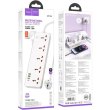 Мережевий фільтр-подовжувач Hoco AC14A Rico, 5 розеток/1xUSB Type-C/3xUSB Type-A, PD 30W, White (6942007607186)
