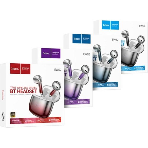 Навушники бездротові TWS Hoco EW62 Glitter, Black Glaze (6942007628334)