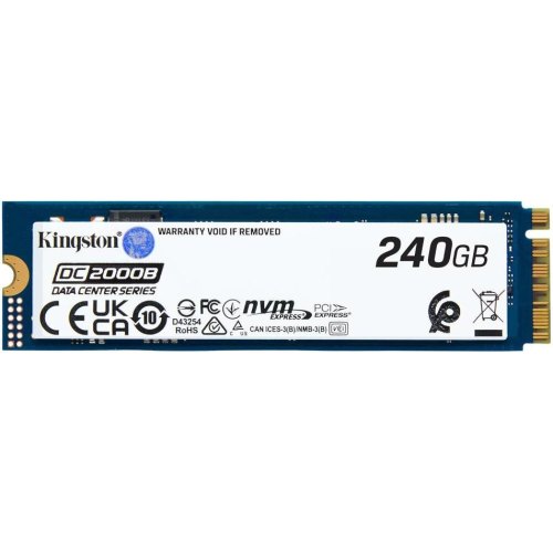 Накопичувач SSD Kingston DC2000B, 240GB, M.2 2280 NVMe, PCIe 4.0 x4, 3D NAND TLC (SEDC2000BM8/240G)