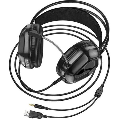 Гарнітура дротова, ігрова Borofone BO110 Fight, Black (6941991118302)