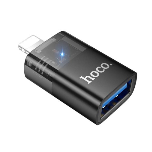 Перехідник Hoco UA36, Lightning (M) to USB Type-A (F), OTG, Black (6942007647151)