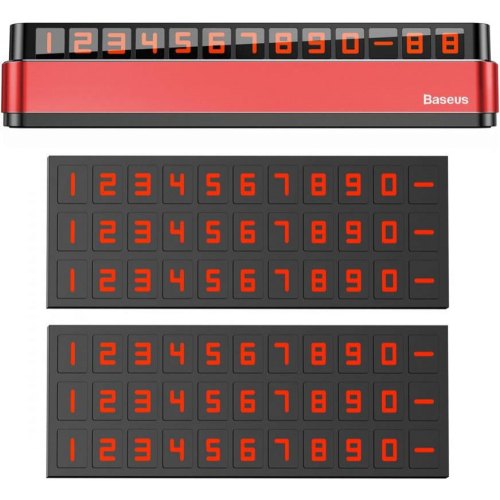 Паркувальна карта Baseus Moonlight Box Series Temporary Parking Number Plate, Silver (ACNUM-B0S)
