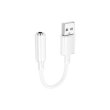 Перехідник Borofone BV22 Lemon, USB Type-A (M) to 3.5mm (F), White (6941991117022)