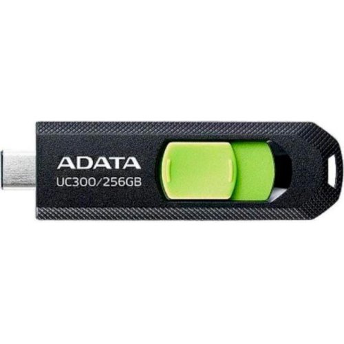 USB флеш ADATA UC300, 256GB. USB 3.2 Gen1 Type-C, Black/Green (ACHO-UC300-256G-RBK/GN)
