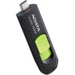 USB флеш ADATA UC300, 256GB. USB 3.2 Gen1 Type-C, Black/Green (ACHO-UC300-256G-RBK/GN)