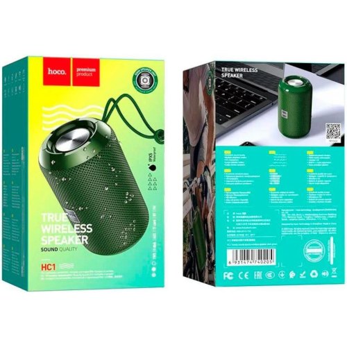 Портативна колонка Hoco HC1 Trendy, Dark Green (6931474740205)