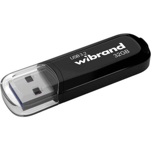 USB флеш Wibrand Marten, 32GB, USB 3.2 Gen1, Black (WI3.2/MA32P10B)