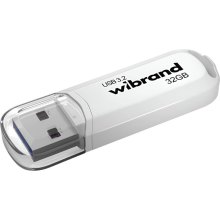 USB флеш Wibrand Marten, 32GB, USB 3.2 Gen1, White (WI3.2/MA32P10W)