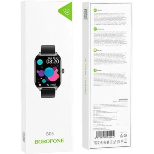 Смартгодинник Borofone BD5, call version, Black (6941991104404)