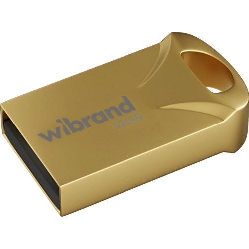 USB флеш Wibrand Hawk, 32GB, USB 2.0, Gold (WI2.0/HA32M1G)