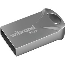 USB флеш Wibrand Hawk, 32GB, USB 2.0, Silver (WI2.0/HA32M1S)