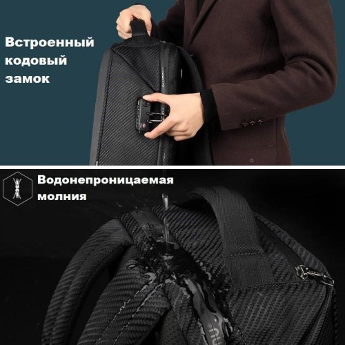 Рюкзак Tigernu T-B3655, для ноутбука 15.6, Black