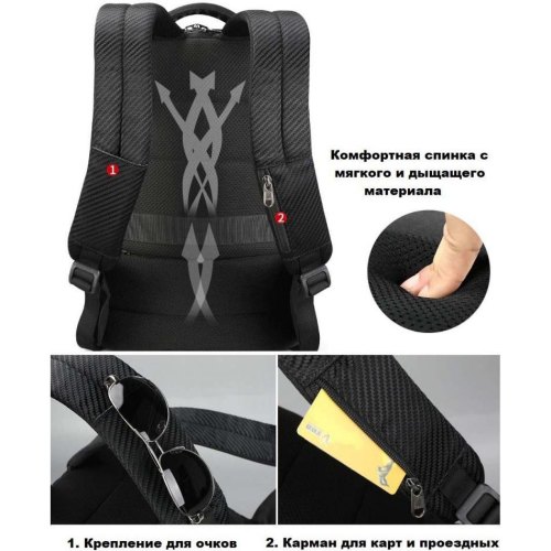 Рюкзак Tigernu T-B3655, для ноутбука 15.6, Black