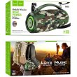 Портативна колонка Hoco HA4 mini Surge, Camouflage Green (6942007642309)