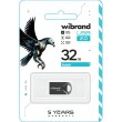 USB флеш Wibrand Hawk, 32GB, USB 2.0, Black (WI2.0/HA32M1B)