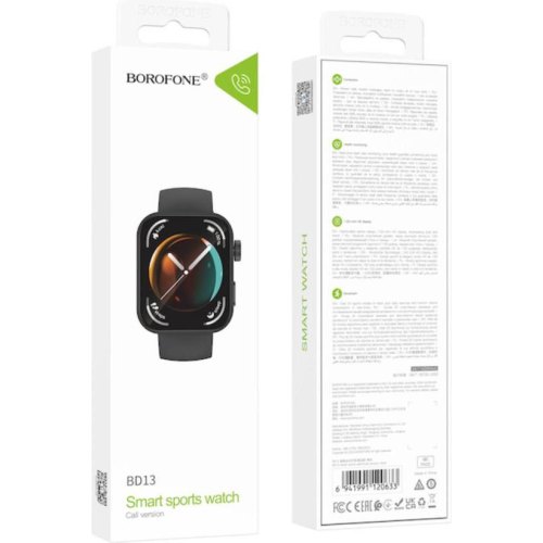 Смартгодинник Borofone BD11, call version, Black (6941991119132)