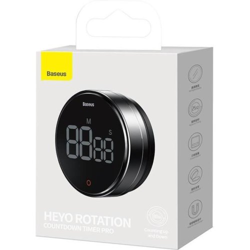 Таймер кухонний Baseus heyo rotation countdown timer Pro Dark Grey (FMDS000013)