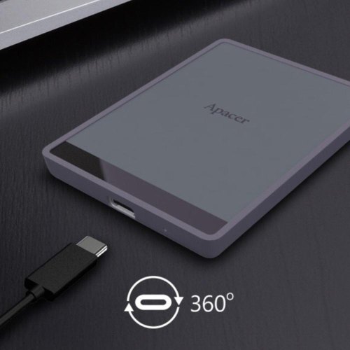 Портативний накопичувач SSD Apacer AS724, 2TB, USB 3.2 Gen.2 Type-C, 500MB/s, Mauve (AP2TBAS724M-1)