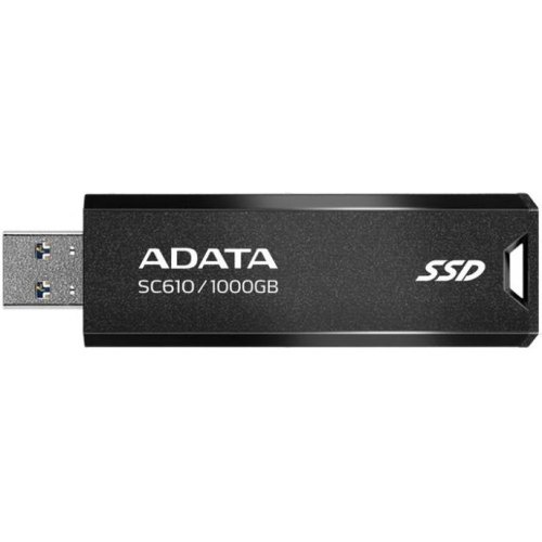 Портативний накопичувач SSD ADATA SC610, 1TB, USB 3.2, 550/500Mb/s, Black (SC610-1000G-CBK/RD)