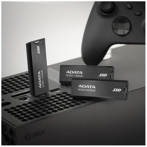 Портативний накопичувач SSD ADATA SC610, 1TB, USB 3.2, 550/500Mb/s, Black (SC610-1000G-CBK/RD)