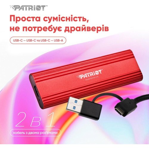 Портативний накопичувач SSD Patriot Transporter Lite, 4TB, USB Type-C (PTPL4TBPEC)
