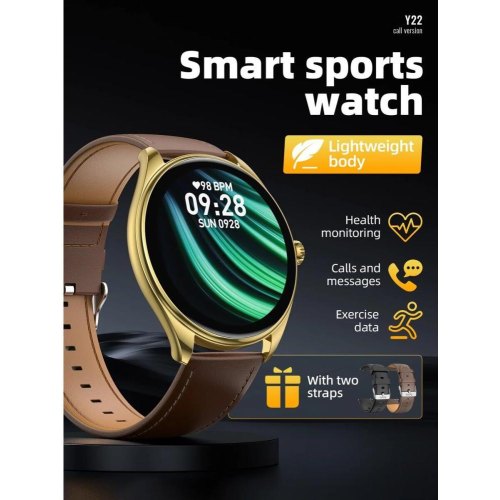 Смартгодинник Hoco Y22, AMOLED, call version, Black (6942007628983)