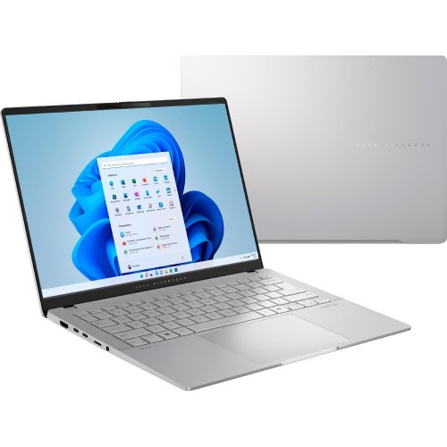 Ноутбук Asus Vivobook S 14 M5406KA-PP110W, 14 3K OLED, AMD AI 7 350, 24GB, SSD 1TB, UMA, Win11, сріблястий (90NB15W1-M00680)