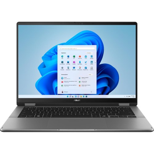 Ноутбук Asus Vivobook Flip 14 TP3407SA-QL011W, 14 WUXGA OLED, Intel Ultra 5 226V, 16GB, SSD 512GB, UMA, Win11, сірий (90NB14Y1-M000E0)