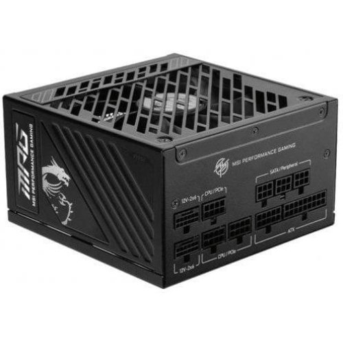 Блок живлення MSI MPG A1250GS, 1250W, 80 Plus Gold, PCIE5
