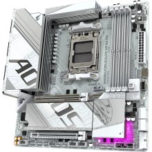 Mатеринська плата Gigabyte B850M AORUS ELITE WIFI6E ICE, sAM5, AMD B850, mATX, 2xM.2, HDMI/DP, 2.5 GbE LAN