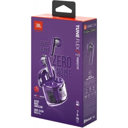Навушники бездротові TWS JBL Tune Flex 2 Ghost Purple (JBLTFLEX2GMAE)