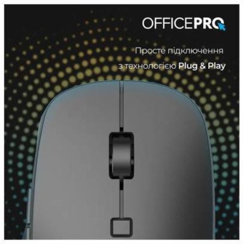 Миша бездротова OfficePro M305B Silent Click Ergonomic Wireless Black