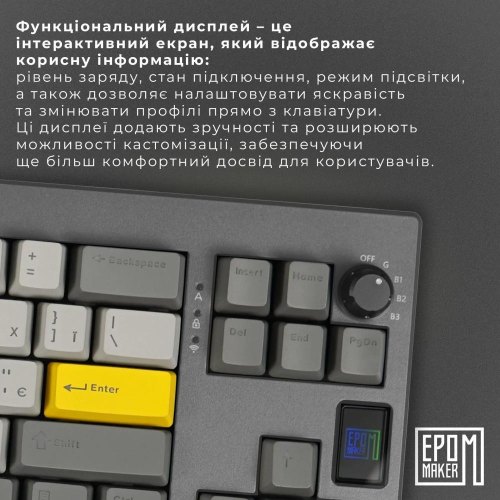 Клавіатура бездротова, механічна Epomaker Shadow-X Flamingo Black (SHX-B-F)