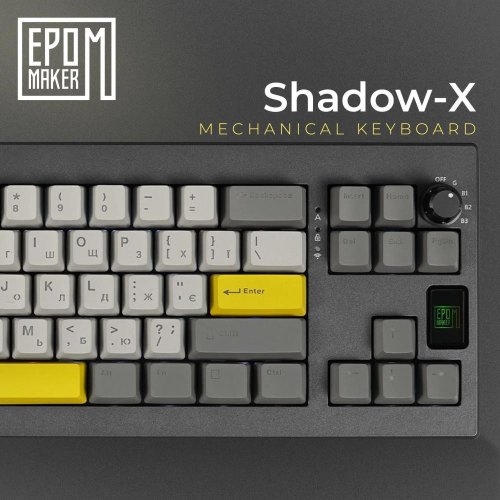 Клавіатура бездротова, механічна Epomaker Shadow-X Flamingo Black (SHX-B-F)